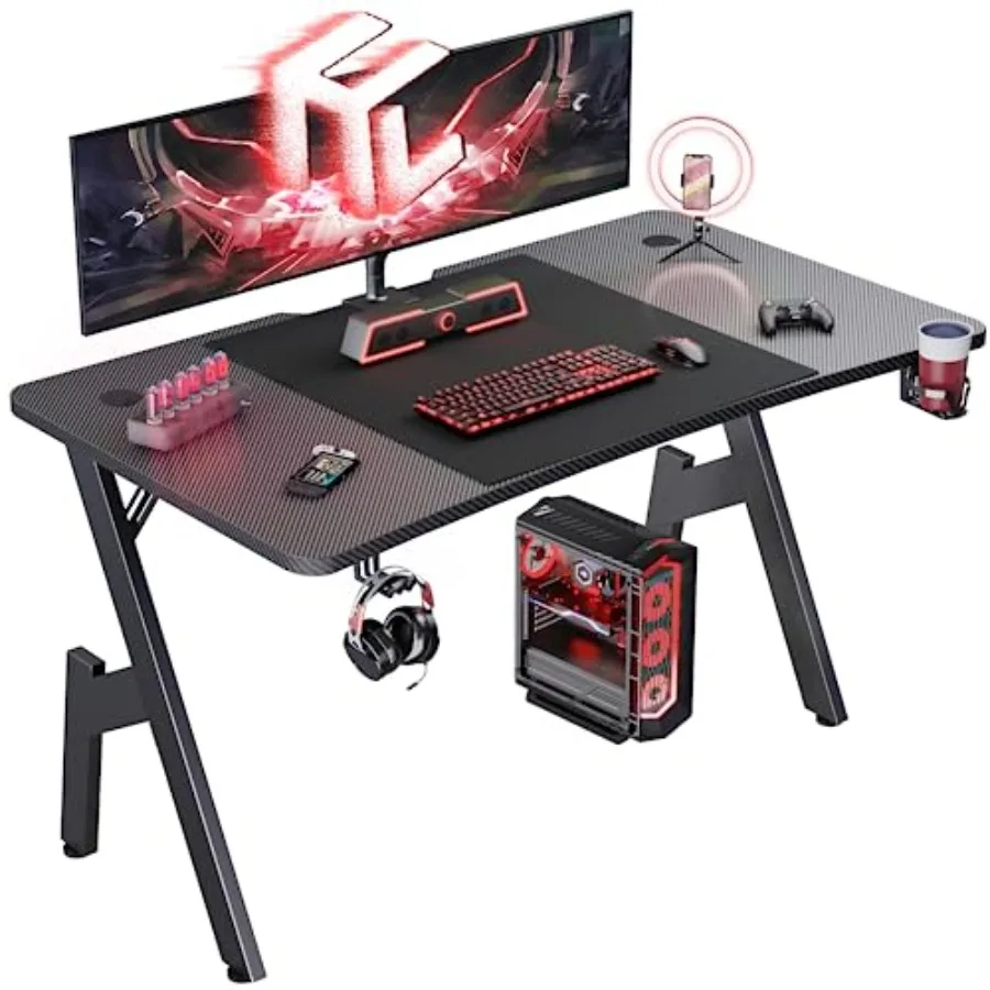 47 Inch Gaming Desk Large Computer Gaming Desk Table with Cable Management Ergonomic Carbon Fiber Gamer Table Pc Work Home Offi
47 Inch Gaming Desk Large Computer Gaming Desk Table with Cable Management Ergonomic Carbon Fiber Gamer Table Pc Work Home Offi