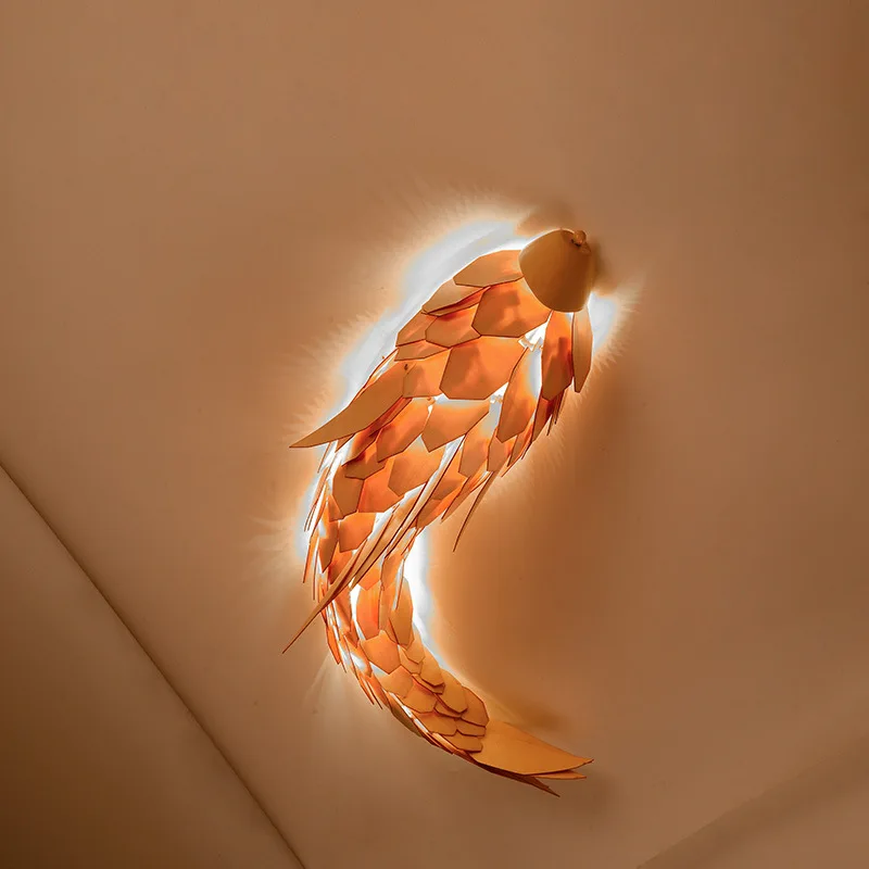 Carp wall lamp bedroom modern simple bedside wall lamp living room creative lamp
Carp wall lamp bedroom modern simple bedside wall lamp living room creative lamp