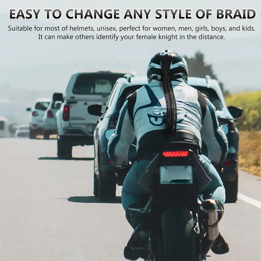 2Pcs Dreadlocks Ponytail Braid Decoration Black Color Women Motorcycle Accessories Gentle Material Durability
2Pcs Dreadlocks Ponytail Braid Decoration Black Color Women Motorcycle Accessories Gentle Material Durability