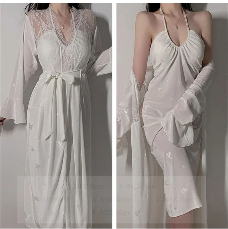 Autumn Winter New Velour Robe Gown Wedding Vestidos De Novia Nightwear Female Sexy Halter Nightdress Night Wear Female Kimono
Autumn Winter New Velour Robe Gown Wedding Vestidos De Novia Nightwear Female Sexy Halter Nightdress Night Wear Female Kimono