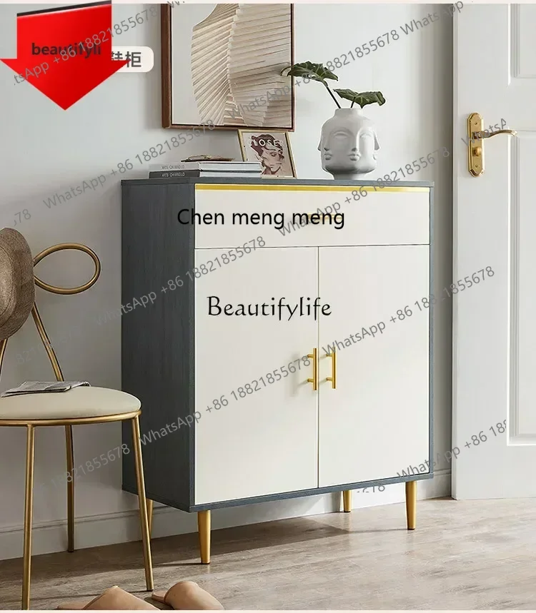 New style Light luxury home shoe cabinet door large capacity balcony storage locker ss 8617
New style Light luxury home shoe cabinet door large capacity balcony storage locker ss 8617
