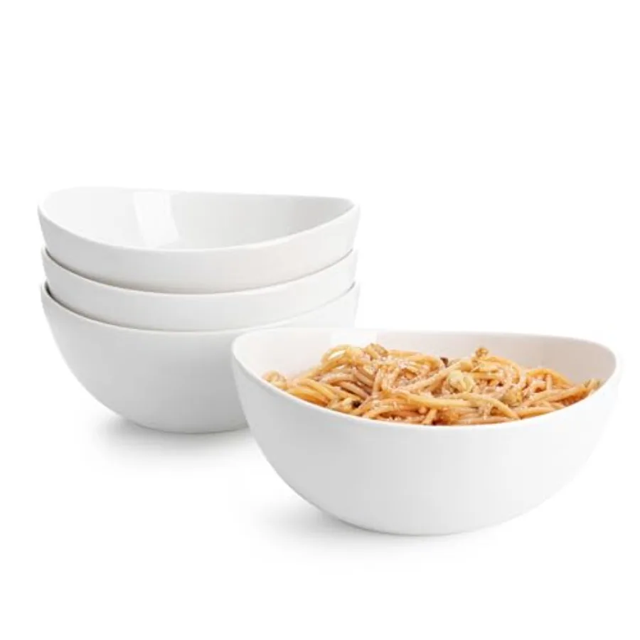 42oz Porcela Servg Bowls - Set of 4 8-ch White Bowls for Salad Soup Pasta and More - Microwave Dishwasher and Oven Safe
42oz Porcela Servg Bowls - Set of 4 8-ch White Bowls for Salad Soup Pasta and More - Microwave Dishwasher and Oven Safe