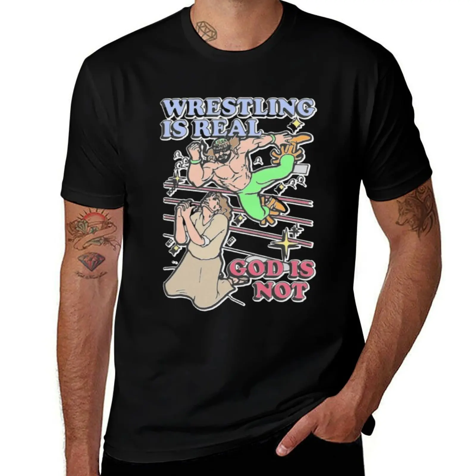 Wrestling Is Real, God Is Not T-Shirt cotton t shirt man T-Shirt
Wrestling Is Real, God Is Not T-Shirt cotton t shirt man T-Shirt