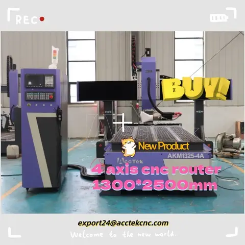 Hot Sale 3D Woodwork Machinery 1325 ATC CNC Wood Router Carving 1325 4 Axis 3D Engraving Woodworking Machine