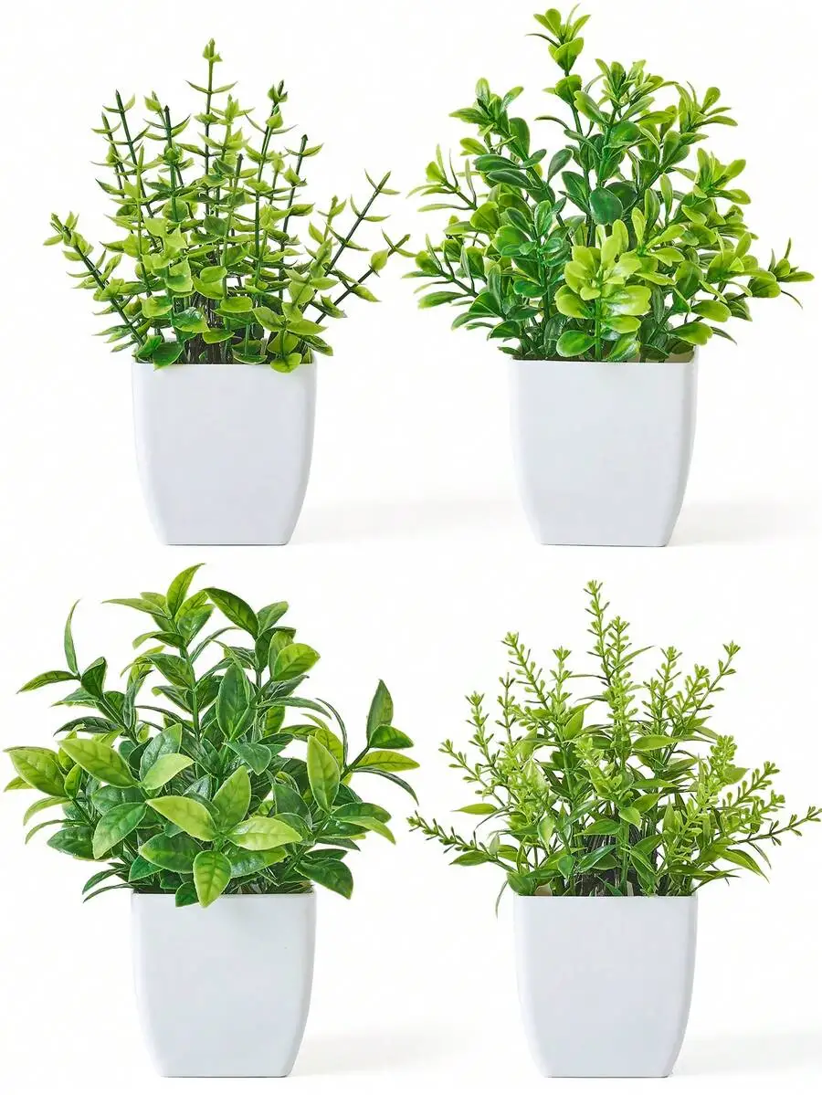 4pcs Potted Plants Artificial Plants Mini Artificial Green Potted Plants Eucalyptus Green Grass Plastic Fake Plants Eucalyptus
4pcs Potted Plants Artificial Plants Mini Artificial Green Potted Plants Eucalyptus Green Grass Plastic Fake Plants Eucalyptus