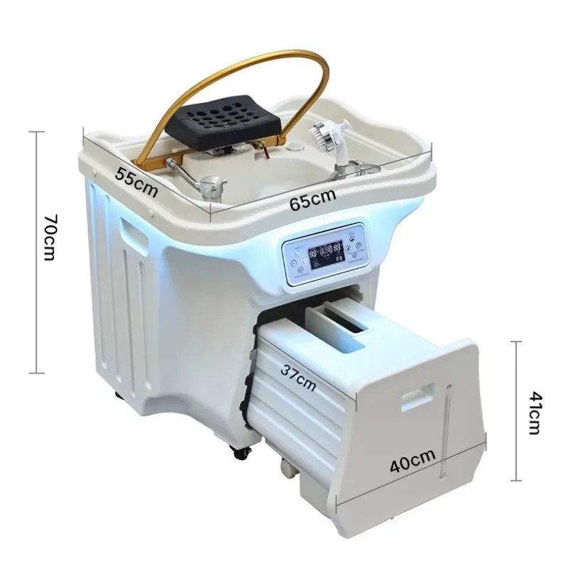 Portable Shampoo Sink Bowl 110V/220V Salon Furniture Heater with White Synthetic Leather Control Panel for Bathroom Use
Portable Shampoo Sink Bowl 110V/220V Salon Furniture Heater with White Synthetic Leather Control Panel for Bathroom Use