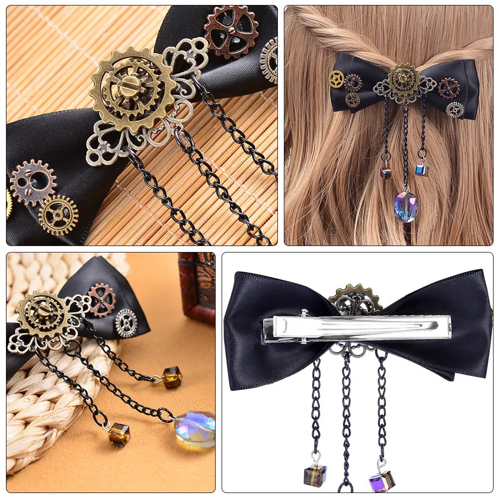Заколка для волос в стиле панк с бантом и кристаллами, элегантный аксессуар для вечеринок, свадеб и фотосессий
Заколка для волос в стиле панк с бантом и кристаллами, элегантный аксессуар для вечеринок, свадеб и фотосессий