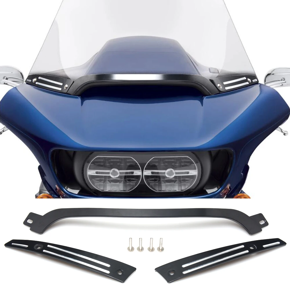 CNC Motorcycle Windshield Trim Aluminum Black Windscreen Side Joint For Harley Touring Road Glide FLTRUSE FLTRXS FLTRT 2015-2023
CNC Motorcycle Windshield Trim Aluminum Black Windscreen Side Joint For Harley Touring Road Glide FLTRUSE FLTRXS FLTRT 2015-2023