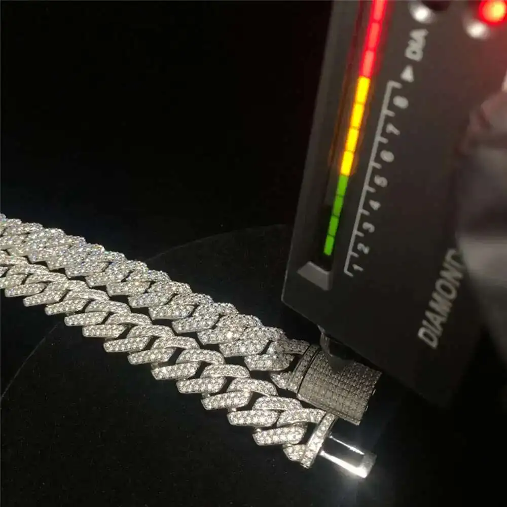 Custom Fine Jewelry Vvs Moissanite Diamonds Cuban Bracelet 925 Sterling Silver Gold Plated Hip Hop Moissanite Cuban Chain
Custom Fine Jewelry Vvs Moissanite Diamonds Cuban Bracelet 925 Sterling Silver Gold Plated Hip Hop Moissanite Cuban Chain