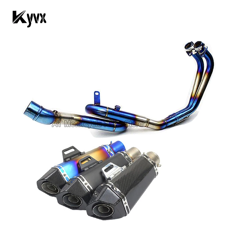 Motorcycle Full System Exhaust Muffler Header Pipe With Exhaust Muffler DB Killer Slip On For YAMAHA MT03 R3 R25 Cafe racer
Motorcycle Full System Exhaust Muffler Header Pipe With Exhaust Muffler DB Killer Slip On For YAMAHA MT03 R3 R25 Cafe racer