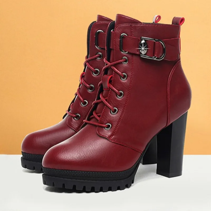 Ботильоны на супер каблуке, новые зимние хлопковые ботинки на платформе с круглым носком, шнуровкой спереди и боковой молнией с металлической пряжкой
Ботильоны на супер каблуке, новые зимние хлопковые ботинки на платформе с круглым носком, шнуровкой спереди и боковой молнией с металлической пряжкой