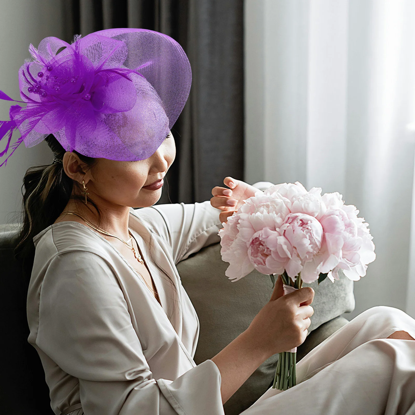 Bridal Fascinator Headband Vintage Veil Plume Hair Accessory Elegant Net Wedding Tea Party Decor Fascinator Headband
Bridal Fascinator Headband Vintage Veil Plume Hair Accessory Elegant Net Wedding Tea Party Decor Fascinator Headband