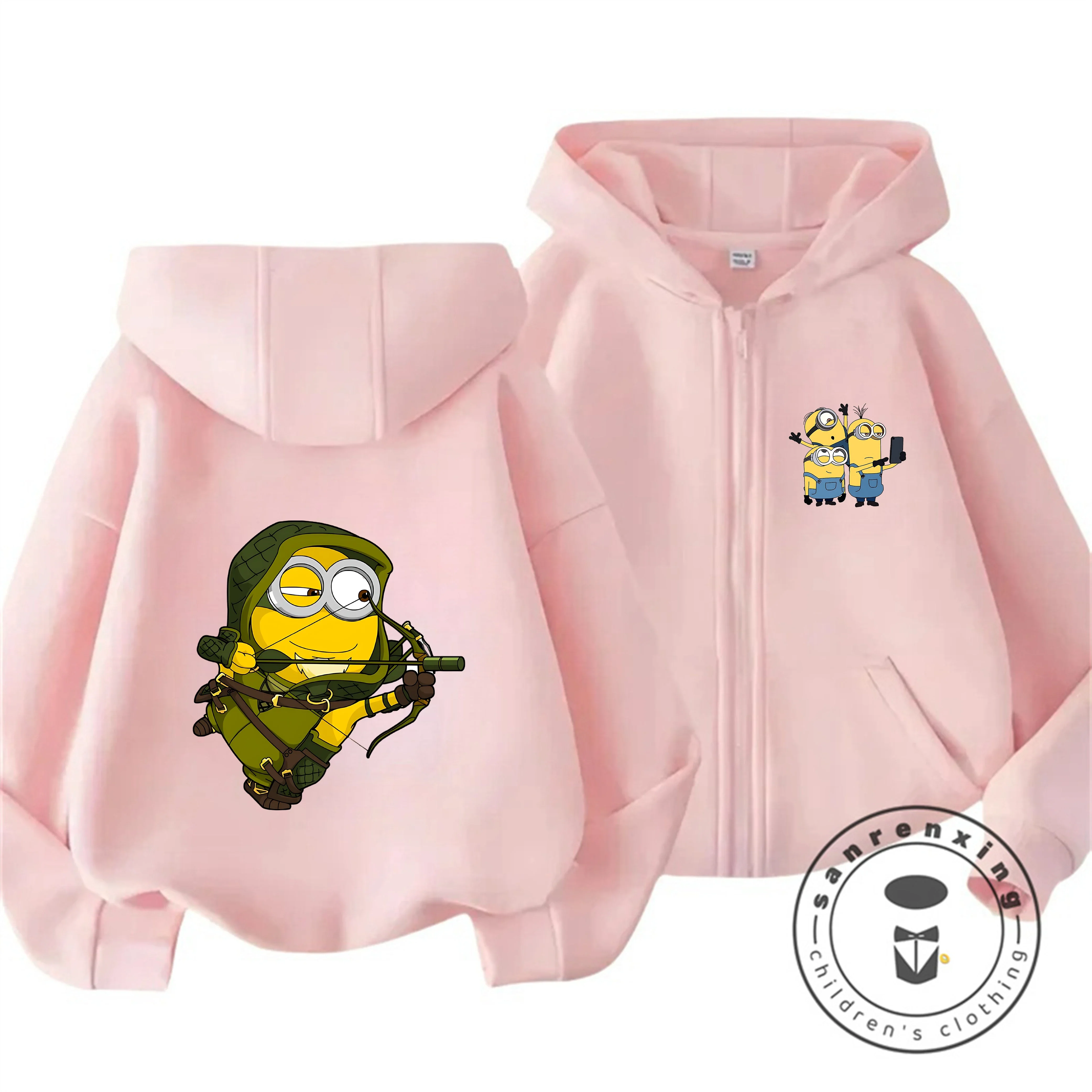 Autumn Winter Cartoon Minions Zipper Hoodie 3-14Y Boys Girls New Cute Kawaii Popular Trendy Children
Autumn Winter Cartoon Minions Zipper Hoodie 3-14Y Boys Girls New Cute Kawaii Popular Trendy Children