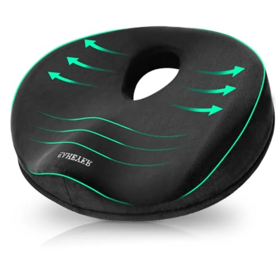 Donut Pillow for Tailbone Pain, Memory Foam Hemorrhoids Pillow for Sciatica Nerve, Sciatica Hip Coccyx Seat Cushion for Long Si
Donut Pillow for Tailbone Pain, Memory Foam Hemorrhoids Pillow for Sciatica Nerve, Sciatica Hip Coccyx Seat Cushion for Long Si