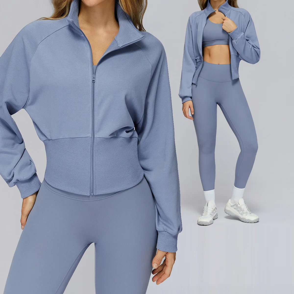 Autumn and winter Zipper Jacket Women Stand-up collar sweatshirt Yoga Top Long Sleeve outdoor Running Fitness Gym Sport Wear
Autumn and winter Zipper Jacket Women Stand-up collar sweatshirt Yoga Top Long Sleeve outdoor Running Fitness Gym Sport Wear