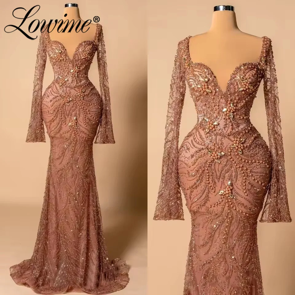 Изысканное коричневое вечернее платье с длинными рукавами, украшенное жемчугом и бисером, для выпускного вечера, на заказ, в арабском стиле, для вечеринок в Дубае
Изысканное коричневое вечернее платье с длинными рукавами, украшенное жемчугом и бисером, для выпускного вечера, на заказ, в арабском стиле, для вечеринок в Дубае