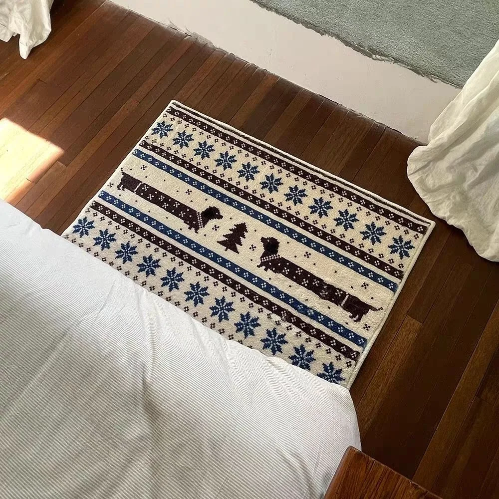 Bedroom Carpet Non-slip Soft Comfortable Floor Mat Blue White Dog Cute Pattern Rug Bedside Home Decoration Mats 침실 카펫 Alfombra
Bedroom Carpet Non-slip Soft Comfortable Floor Mat Blue White Dog Cute Pattern Rug Bedside Home Decoration Mats 침실 카펫 Alfombra