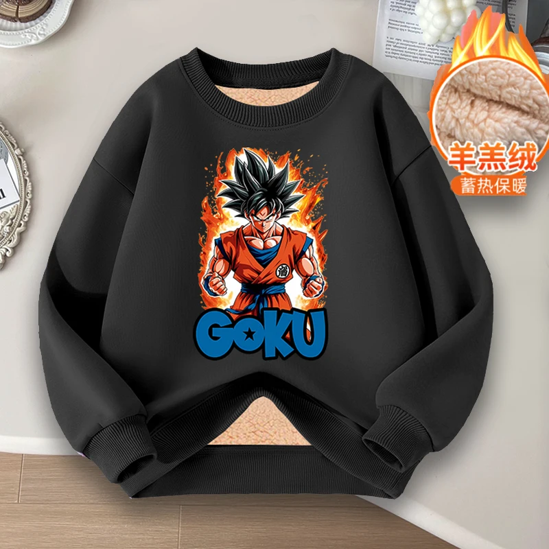 Толстовка из флиса с изображением Сон Гоку для мальчиков, зимняя теплая спортивная одежда для детей, пуловеры с мультяшными персонажами, спортивный костюм Dragon Ball
Толстовка из флиса с изображением Сон Гоку для мальчиков, зимняя теплая спортивная одежда для детей, пуловеры с мультяшными персонажами, спортивный костюм Dragon Ball