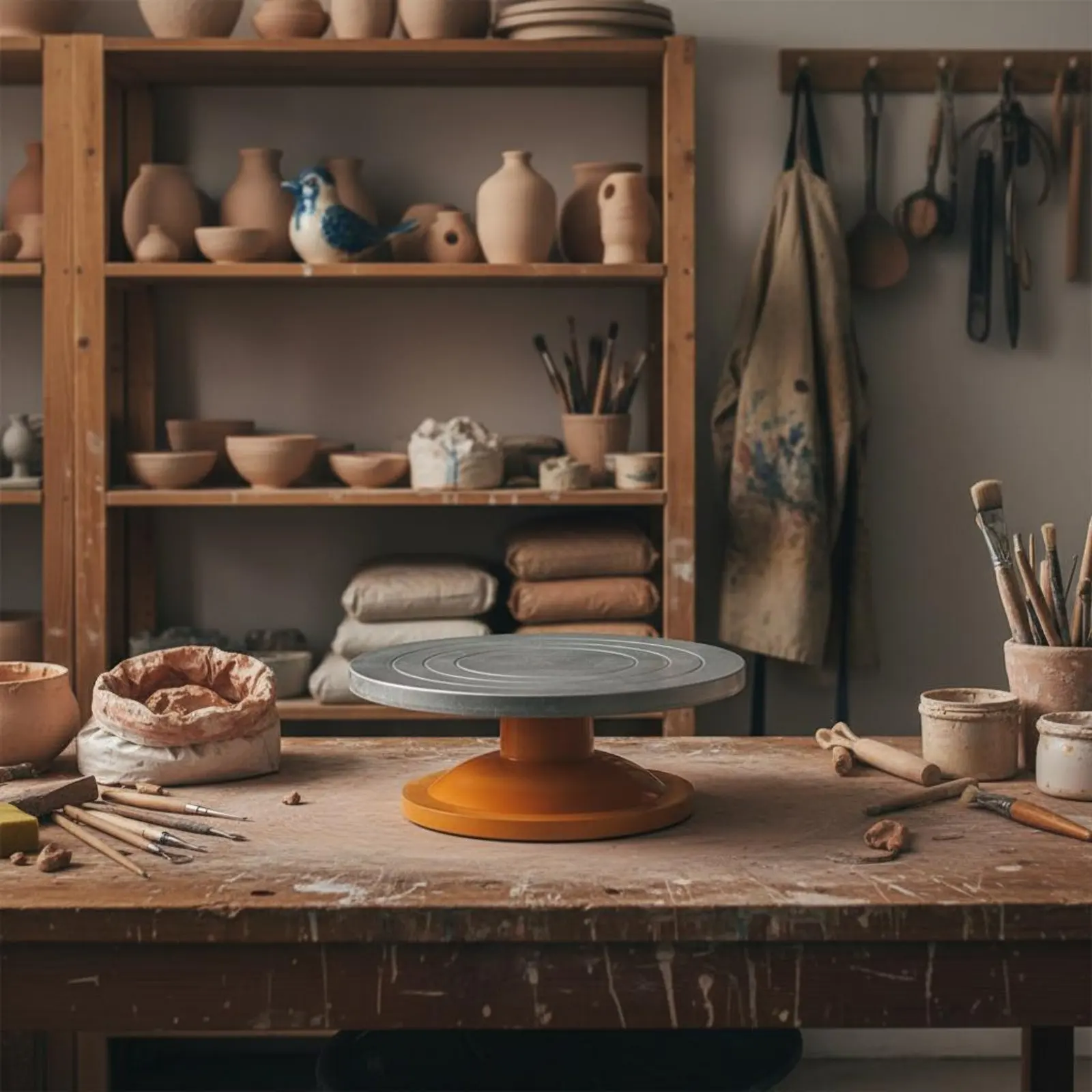 Sculpting Turntable Versatile Use Pottery Turntable Pottery Banding Wheel Lightweight Clay Modeling Stand Space-Saving
Sculpting Turntable Versatile Use Pottery Turntable Pottery Banding Wheel Lightweight Clay Modeling Stand Space-Saving