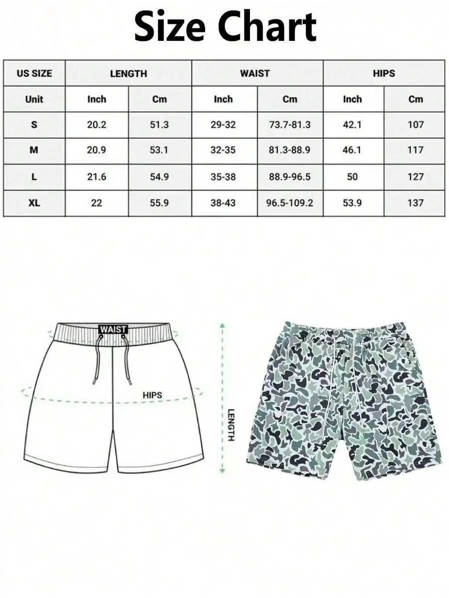Men Camo Shorts Lightweight Outdoor Sports Travel Golf Camping Shorts
Men Camo Shorts Lightweight Outdoor Sports Travel Golf Camping Shorts