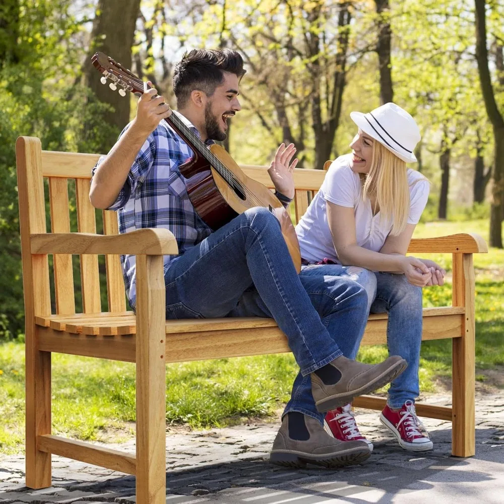 Two-Person Teak Patio Bench with Ergonomic Backrest and Armrests, Durable Garden Bench for Outdoor Spaces, Supporting Up to 560
Two-Person Teak Patio Bench with Ergonomic Backrest and Armrests, Durable Garden Bench for Outdoor Spaces, Supporting Up to 560