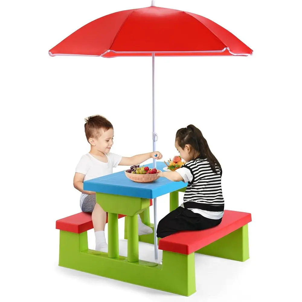 ARMILE Kids Picnic Table, Kids indoor & Outdoor Table and Bench set with Removable & oldable Umbrella, Portable Toddler Plastic
ARMILE Kids Picnic Table, Kids indoor & Outdoor Table and Bench set with Removable & oldable Umbrella, Portable Toddler Plastic