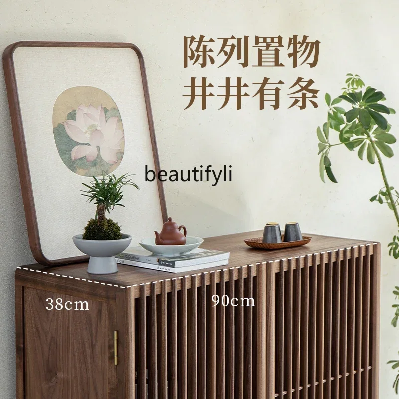 New Chinese-style dining side cabinet, black walnut solid wood side cabinet storage, living room storage and tea cabinet
New Chinese-style dining side cabinet, black walnut solid wood side cabinet storage, living room storage and tea cabinet