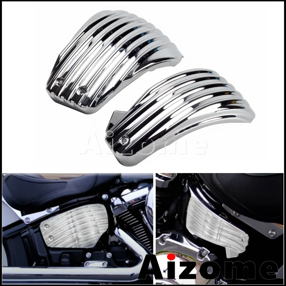 Chrome Striped Side Motorcycle Battery Fairing Cover For Harley Softail Deluxe Low Rider Street Bob FXST FLSL 114 FLHC 18-2022
Chrome Striped Side Motorcycle Battery Fairing Cover For Harley Softail Deluxe Low Rider Street Bob FXST FLSL 114 FLHC 18-2022