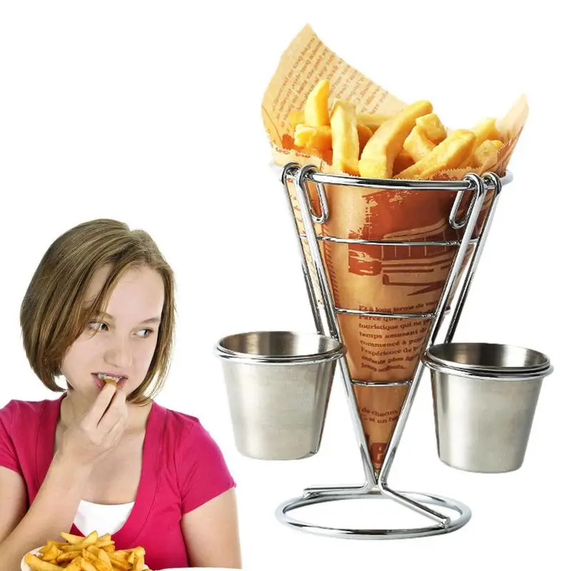 French Fries Stand French Fries Chips Holder With 2 Sauce Cups Stainless Steel French Fry Cup Holder French Fry Holder For Car
French Fries Stand French Fries Chips Holder With 2 Sauce Cups Stainless Steel French Fry Cup Holder French Fry Holder For Car