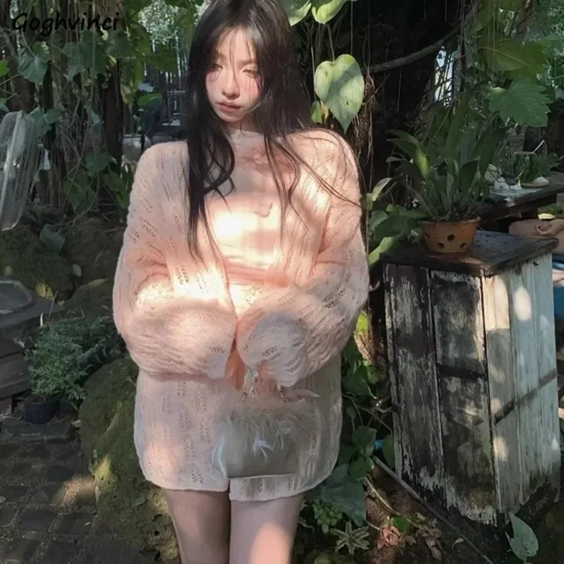 Cardigan Women Hollow Out Design Chic Cozy All-match Loose Fit Outwear Casual Daily Lazy Style Korean Fashion Autumn Sweaters
Cardigan Women Hollow Out Design Chic Cozy All-match Loose Fit Outwear Casual Daily Lazy Style Korean Fashion Autumn Sweaters