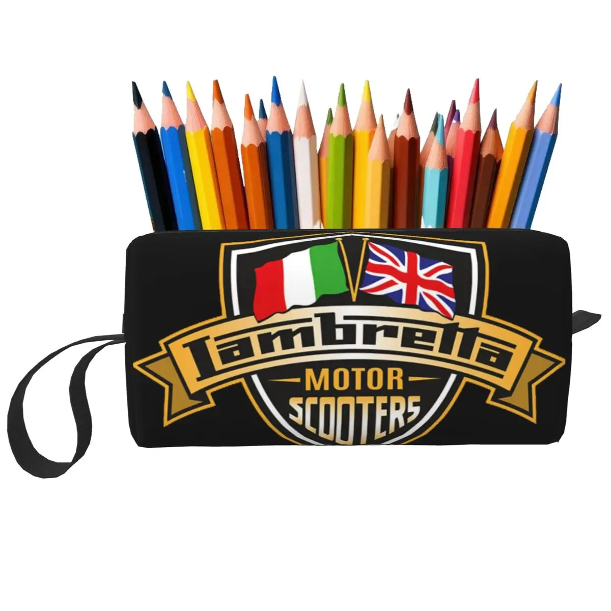 Мотороллеры Lambretta с Юнион Джеком и итальянскими флагами, пенал, коробка для ручек, сумка-карандаш, канцелярские принадлежности, женская косметичка
Мотороллеры Lambretta с Юнион Джеком и итальянскими флагами, пенал, коробка для ручек, сумка-карандаш, канцелярские принадлежности, женская косметичка