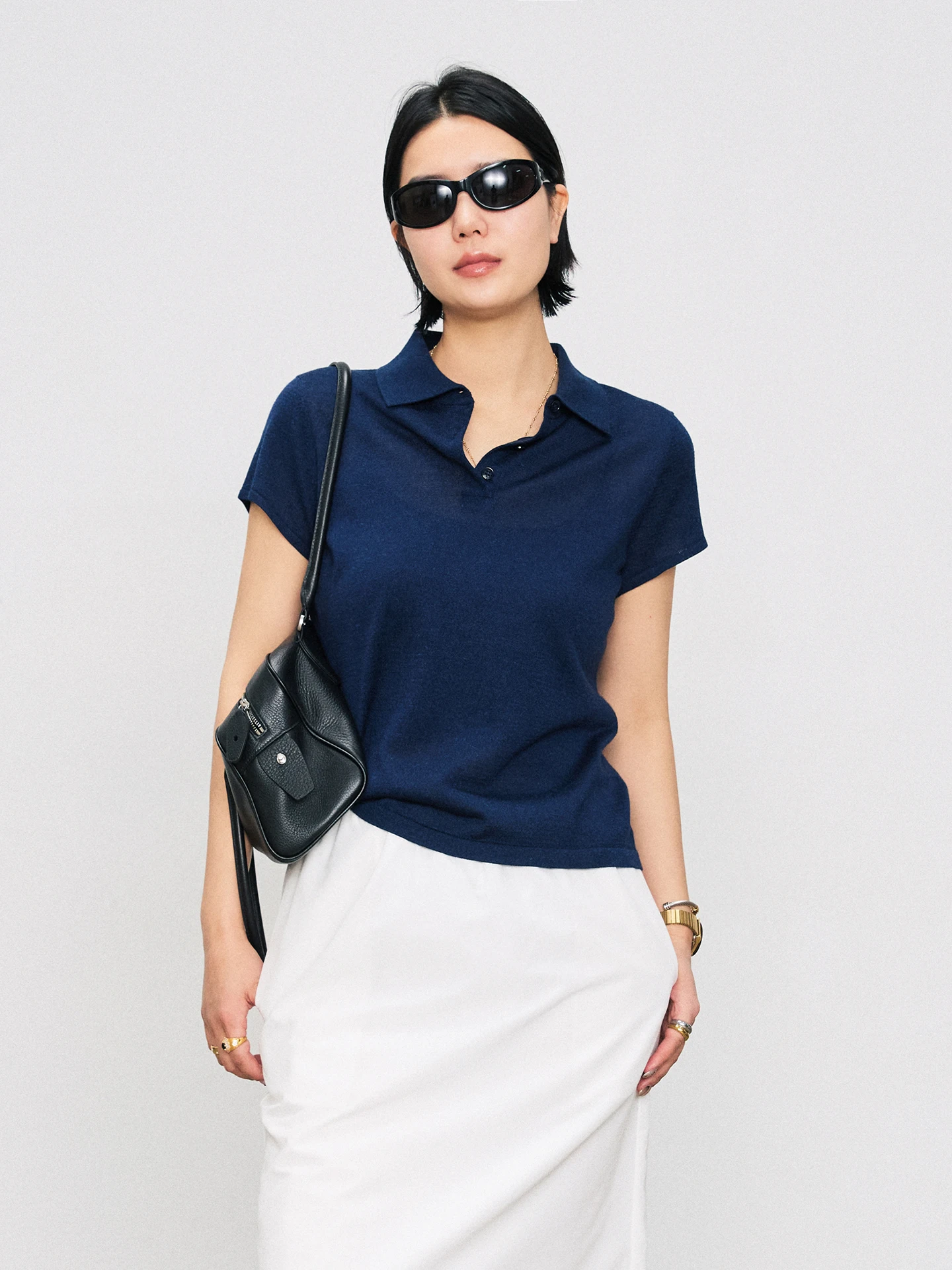 MARRYHER Linen Wool Knitted Short Sleeve Neck Top Women Spring Cleanfit Slimming Style Glue Fiber Blend Regular Length
MARRYHER Linen Wool Knitted Short Sleeve Neck Top Women Spring Cleanfit Slimming Style Glue Fiber Blend Regular Length
