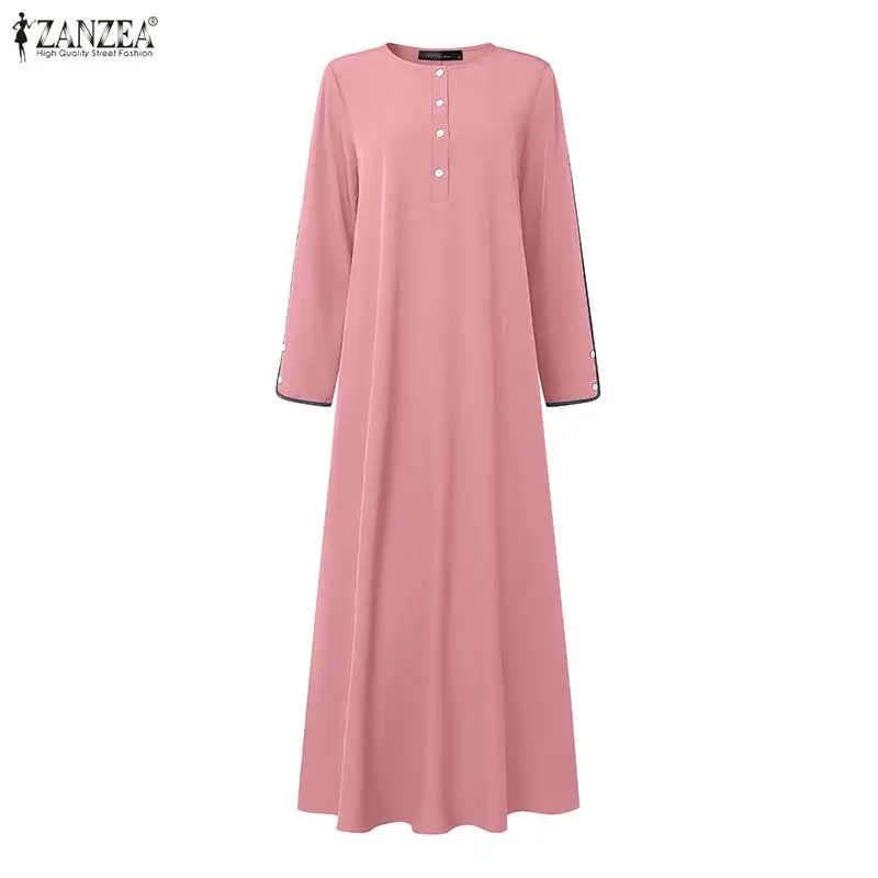 Элегантное мусульманское платье-абайя ZANZEA 2026, весеннее длинное платье макси, женское платье с круглым вырезом, длинными рукавами, сарафан, платье для Рамадана, кафтан, платье для Ид, Vestidos
Элегантное мусульманское платье-абайя ZANZEA 2026, весеннее длинное платье макси, женское платье с круглым вырезом, длинными рукавами, сарафан, платье для Рамадана, кафтан, платье для Ид, Vestidos