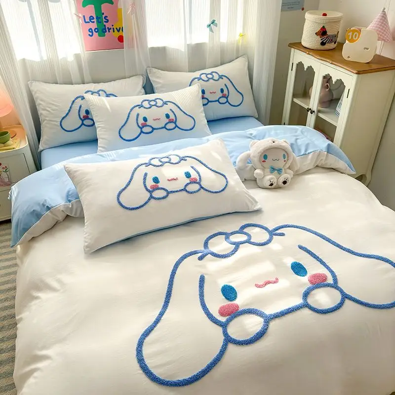 Hello Kitty Cinnamoroll Anime Kawaii Sanrio Queen Comforter Bed Cover Cute Cotton Embroidered Pillow Cover Gifts for Girls
Hello Kitty Cinnamoroll Anime Kawaii Sanrio Queen Comforter Bed Cover Cute Cotton Embroidered Pillow Cover Gifts for Girls