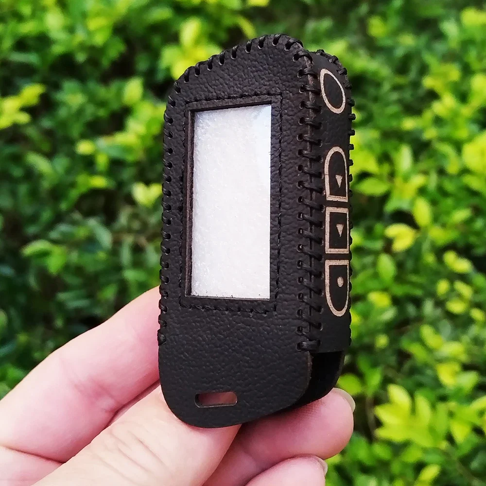 Fashion 100% Leather Car Key Case Cover Shell Fob For Starline A93 A63 Russian Version Two Way Car Alarm LCD Remote Controller
Fashion 100% Leather Car Key Case Cover Shell Fob For Starline A93 A63 Russian Version Two Way Car Alarm LCD Remote Controller