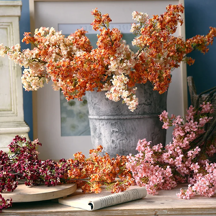 Vintage Lilac Artificial Flowers Fake Blooms for Living Room Arrangement Landscaping Creative Home Decor Restaurant Decoration 
Vintage Lilac Artificial Flowers Fake Blooms for Living Room Arrangement Landscaping Creative Home Decor Restaurant Decoration