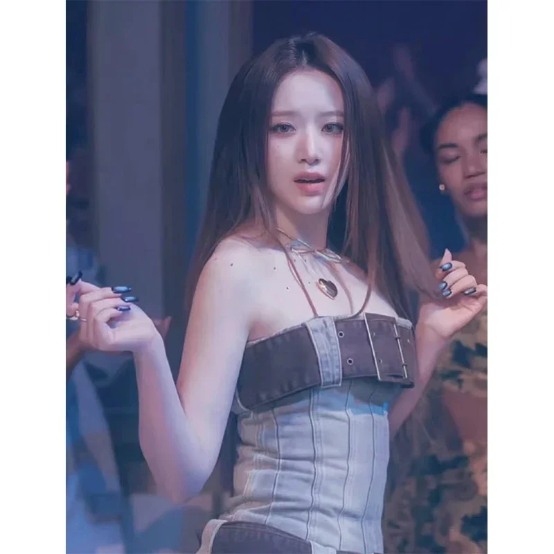 New Kpop Outfits Sexy Strapless Denim Dress Women Singer Costume Y2k Jazz Dance Performance Clothing Sexy Stage Wear
New Kpop Outfits Sexy Strapless Denim Dress Women Singer Costume Y2k Jazz Dance Performance Clothing Sexy Stage Wear