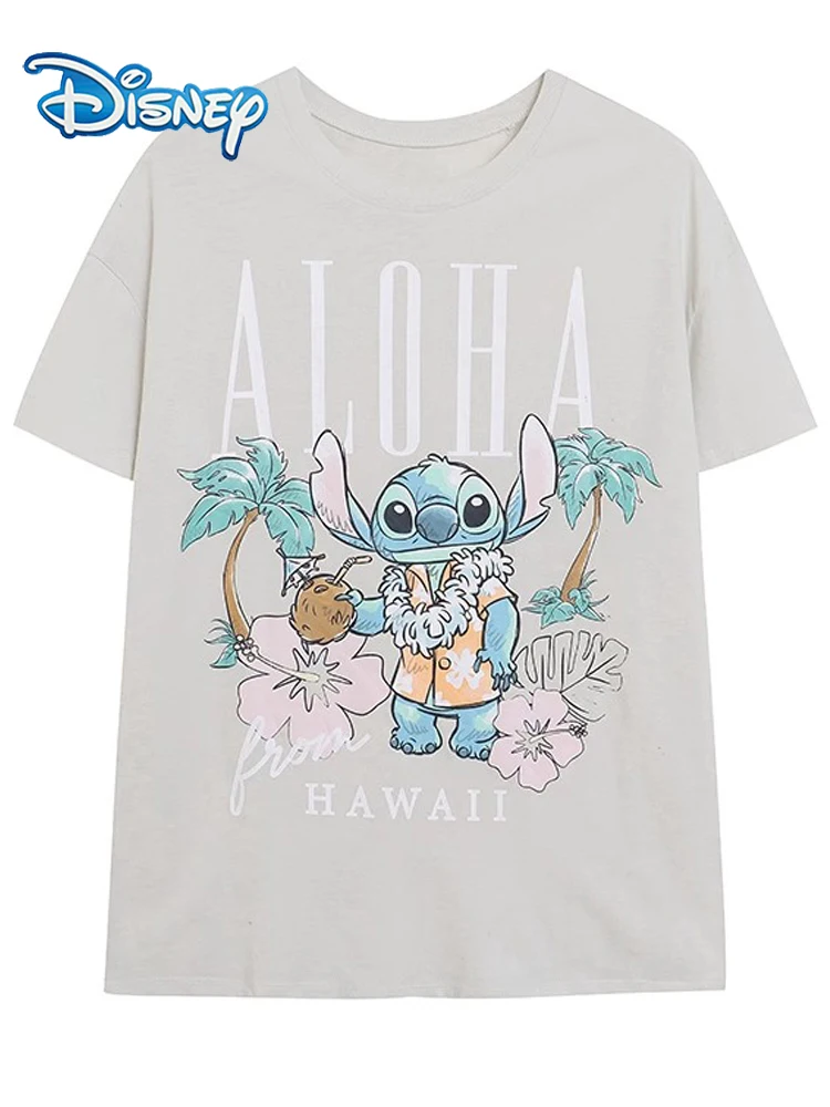 Disney Stitch Little Monster Palm Tree с мультяшным принтом, повседневный женский пуловер с короткими рукавами и круглым вырезом, футболка, женская уличная одежда
Disney Stitch Little Monster Palm Tree с мультяшным принтом, повседневный женский пуловер с короткими рукавами и круглым вырезом, футболка, женская уличная одежда