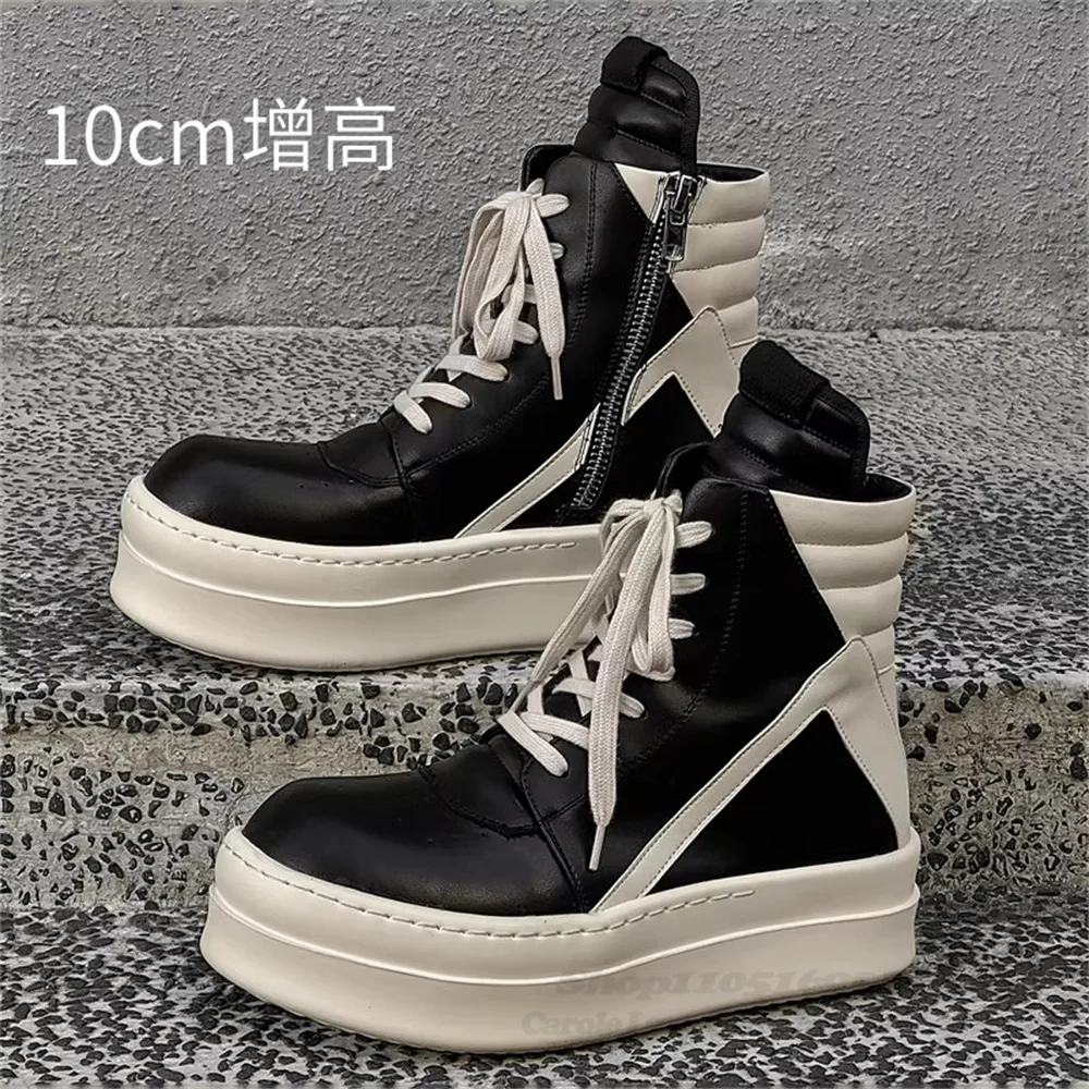 Thick Soled Height Increase 10Cm Men Casual High Top Boot Round Toe Sneaker Designer Brand Handmade Black Zipper Ankle Boot
Thick Soled Height Increase 10Cm Men Casual High Top Boot Round Toe Sneaker Designer Brand Handmade Black Zipper Ankle Boot