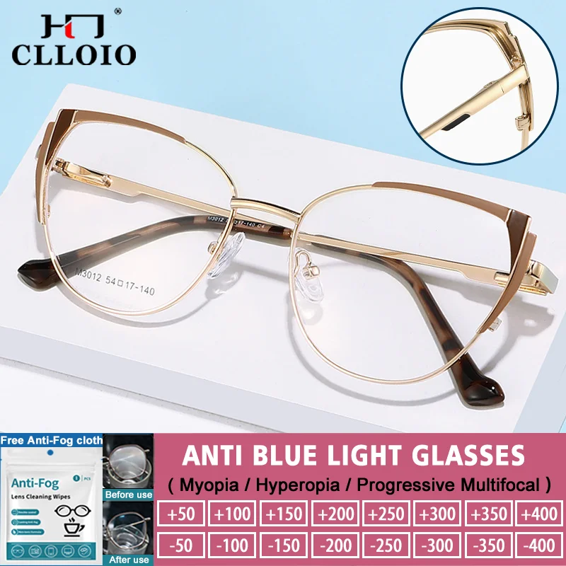 CLLOIO Fashion New Geometric Cat Eye Design Myopia Prescription Women Alloys Blue Light Filter Reading Progressive Eyeglasses
CLLOIO Fashion New Geometric Cat Eye Design Myopia Prescription Women Alloys Blue Light Filter Reading Progressive Eyeglasses