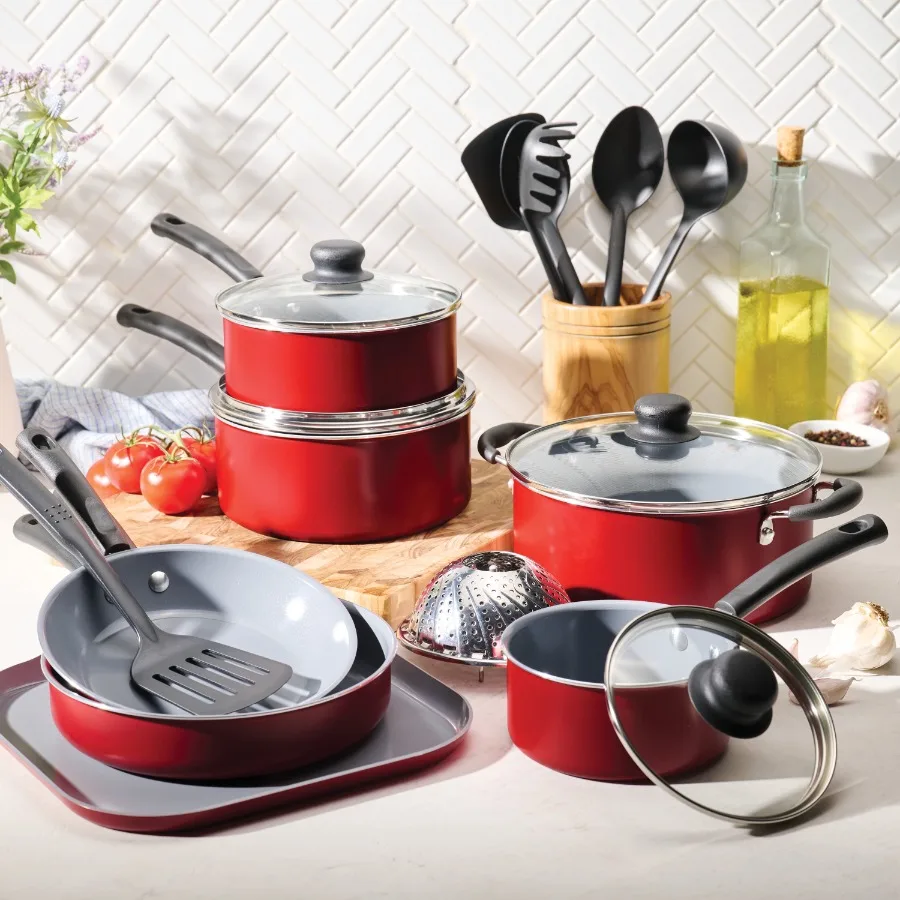 18-Piece Nonstick Cookware Set for Versatile Cooking and Easy Cleanup Ideal for Home Chefs and Everyday Use
18-Piece Nonstick Cookware Set for Versatile Cooking and Easy Cleanup Ideal for Home Chefs and Everyday Use