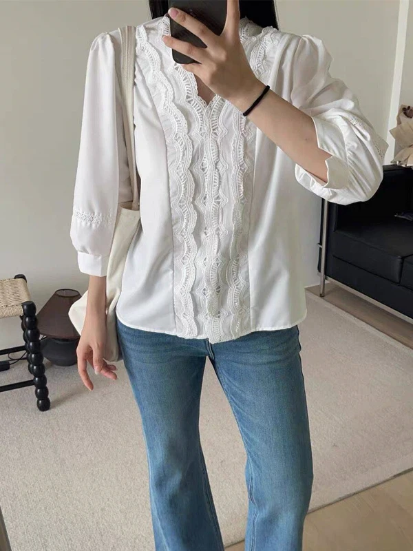 Moonlight Weave Dr Lace irt Свободный v-образный вырез простой дизайн осень-зима новый женский повседневный длинный цветной топ све
Moonlight Weave Dr Lace irt Свободный v-образный вырез простой дизайн осень-зима новый женский повседневный длинный цветной топ све