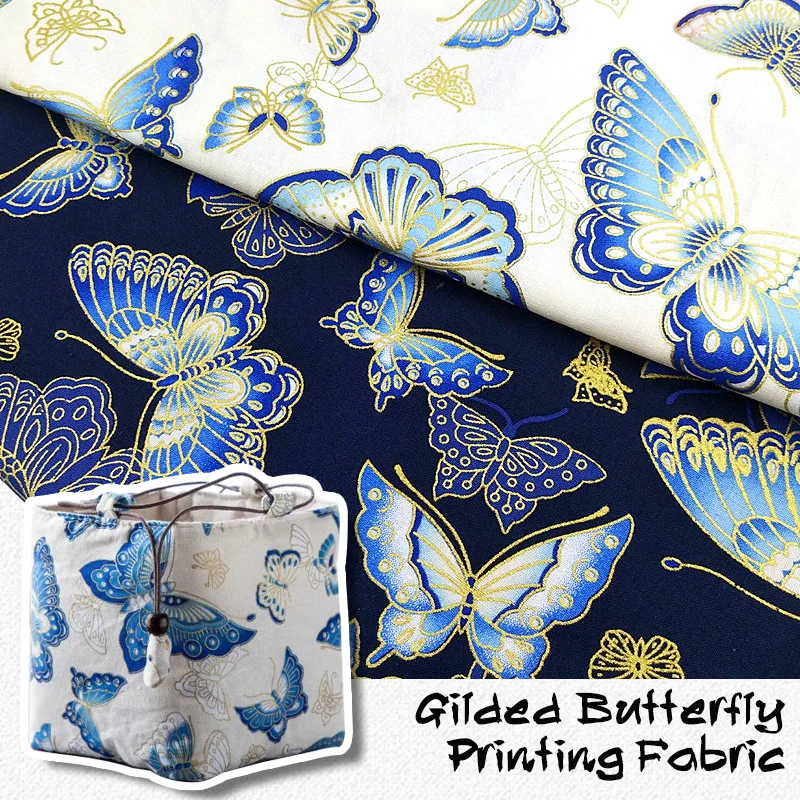 Bronzing Printed Cotton Fabric Japanese Style Butterfly Pattern Fabric For Kimono Diy Handmade Accessories Crafts
Bronzing Printed Cotton Fabric Japanese Style Butterfly Pattern Fabric For Kimono Diy Handmade Accessories Crafts