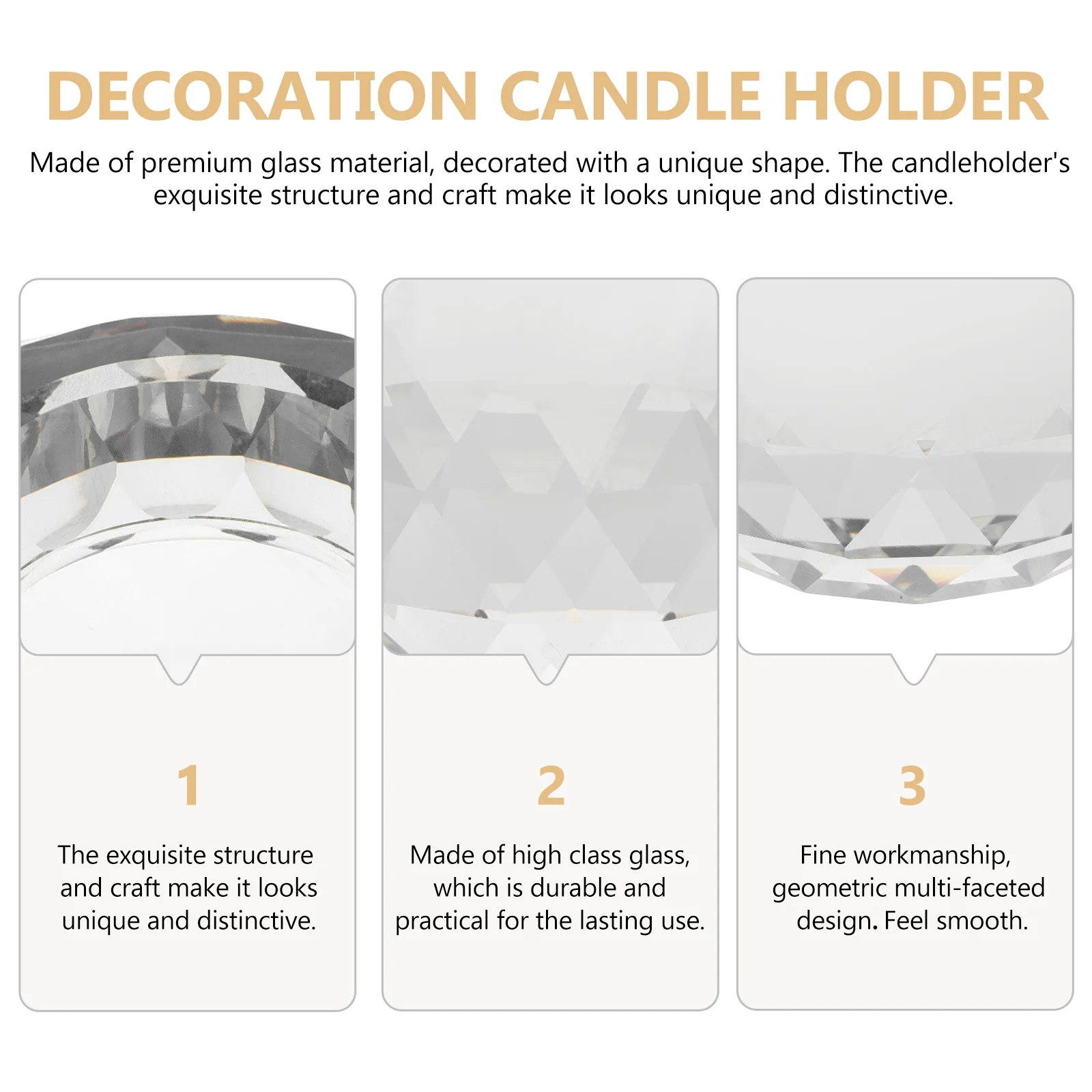 Glass Holder Unique Craft Design Home Decoration Wedding Banquet Festival Party Table Decor Glass Candlestick
Glass Holder Unique Craft Design Home Decoration Wedding Banquet Festival Party Table Decor Glass Candlestick