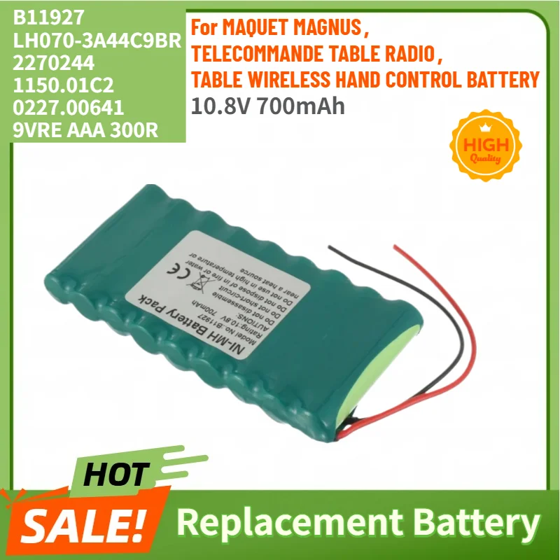 100% New 10.8V 700mAh B11927 Battery For MAQUET MAGNUS,LH070-3A44C9BR,2270244,0227.00641,9VRE AAA 300R Replacement Battery
100% New 10.8V 700mAh B11927 Battery For MAQUET MAGNUS,LH070-3A44C9BR,2270244,0227.00641,9VRE AAA 300R Replacement Battery