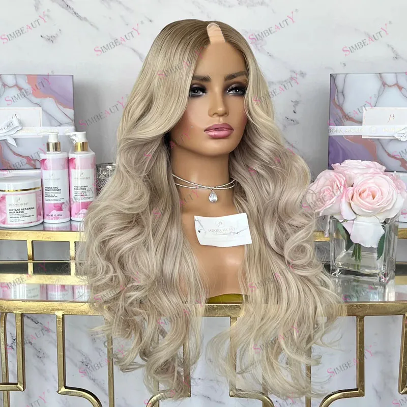 Ombre Creamy Blonde Loose Wavy 100% Human Hair 1x4 Size U Shpaed Wigs for Black Women Glueless V Part Wigs Adjustable Easy Wear 
Ombre Creamy Blonde Loose Wavy 100% Human Hair 1x4 Size U Shpaed Wigs for Black Women Glueless V Part Wigs Adjustable Easy Wear