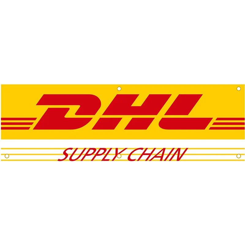 130GSM 150D Material DHL Supply Chain Banner 1.5ft*5ft (45*150cm) Size Advertising Indoor Outdoor Decor Flag yhx257
130GSM 150D Material DHL Supply Chain Banner 1.5ft*5ft (45*150cm) Size Advertising Indoor Outdoor Decor Flag yhx257