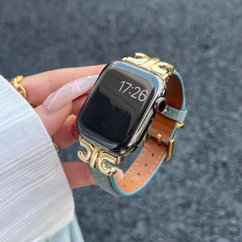 Denim Leather loop Correa For Apple Watch band Series Ultra 10/9/8/7/6/5/4/3/2/1 38mm 40mm 41mm 42mm 44mm 45mm 46mm 49mm Strap
Denim Leather loop Correa For Apple Watch band Series Ultra 10/9/8/7/6/5/4/3/2/1 38mm 40mm 41mm 42mm 44mm 45mm 46mm 49mm Strap