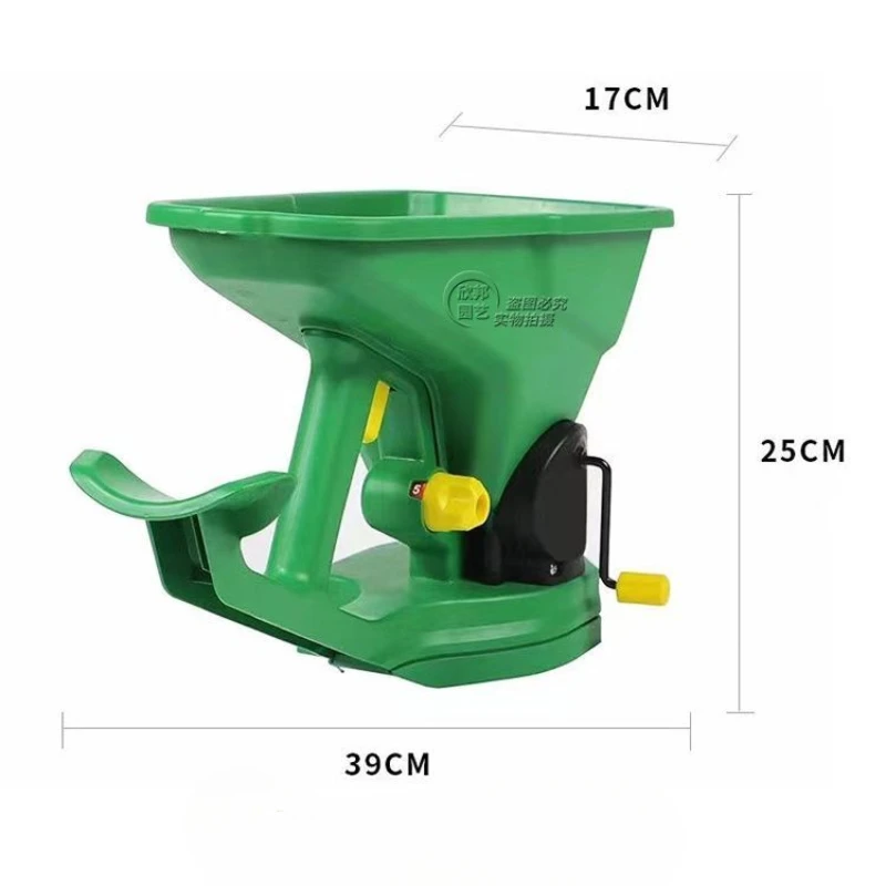 Y New handheld spreader, small hand cranked lawn seed applicator, field fertilizer applicator, household spreader
Y New handheld spreader, small hand cranked lawn seed applicator, field fertilizer applicator, household spreader