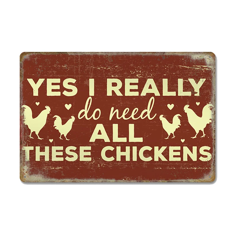 Chickens Tin Signs Metal Vintage Poster Rooster Hens Eggs Retro Plaque Wall Stickers Painting for Farm Door Home Decor
Chickens Tin Signs Metal Vintage Poster Rooster Hens Eggs Retro Plaque Wall Stickers Painting for Farm Door Home Decor